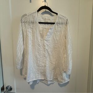 Lilly Pulitzer White Cotton Gauze Tunic Top – Size M